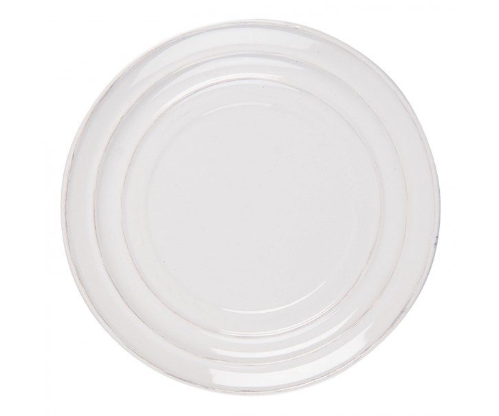 Dezertní bílý vroubkovaný talíř Romantic Intense - Ø 22*2 cm
