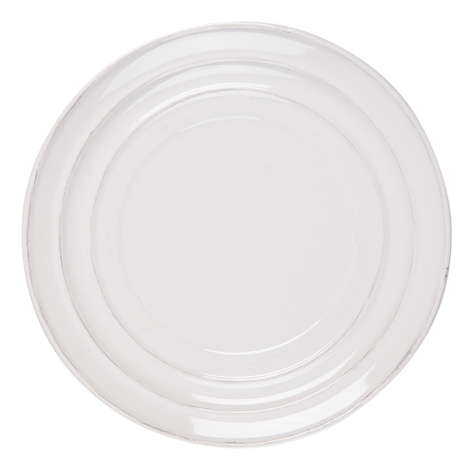 Dezertní bílý vroubkovaný talíř Romantic Intense - Ø 22*2 cm Clayre & Eef