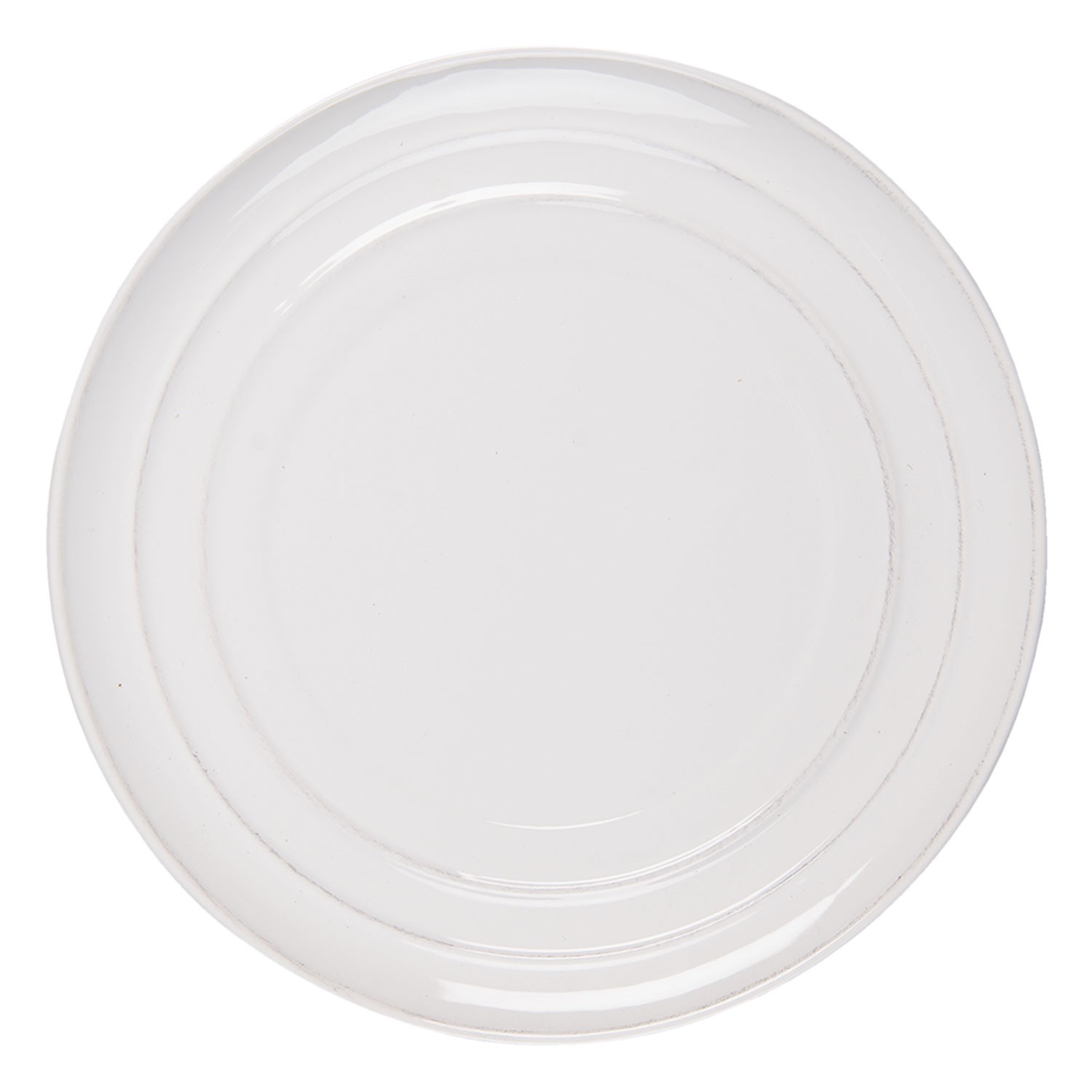 Bílý vroubkovaný talíř Romantic Intense - Ø 28*3 cm Clayre & Eef