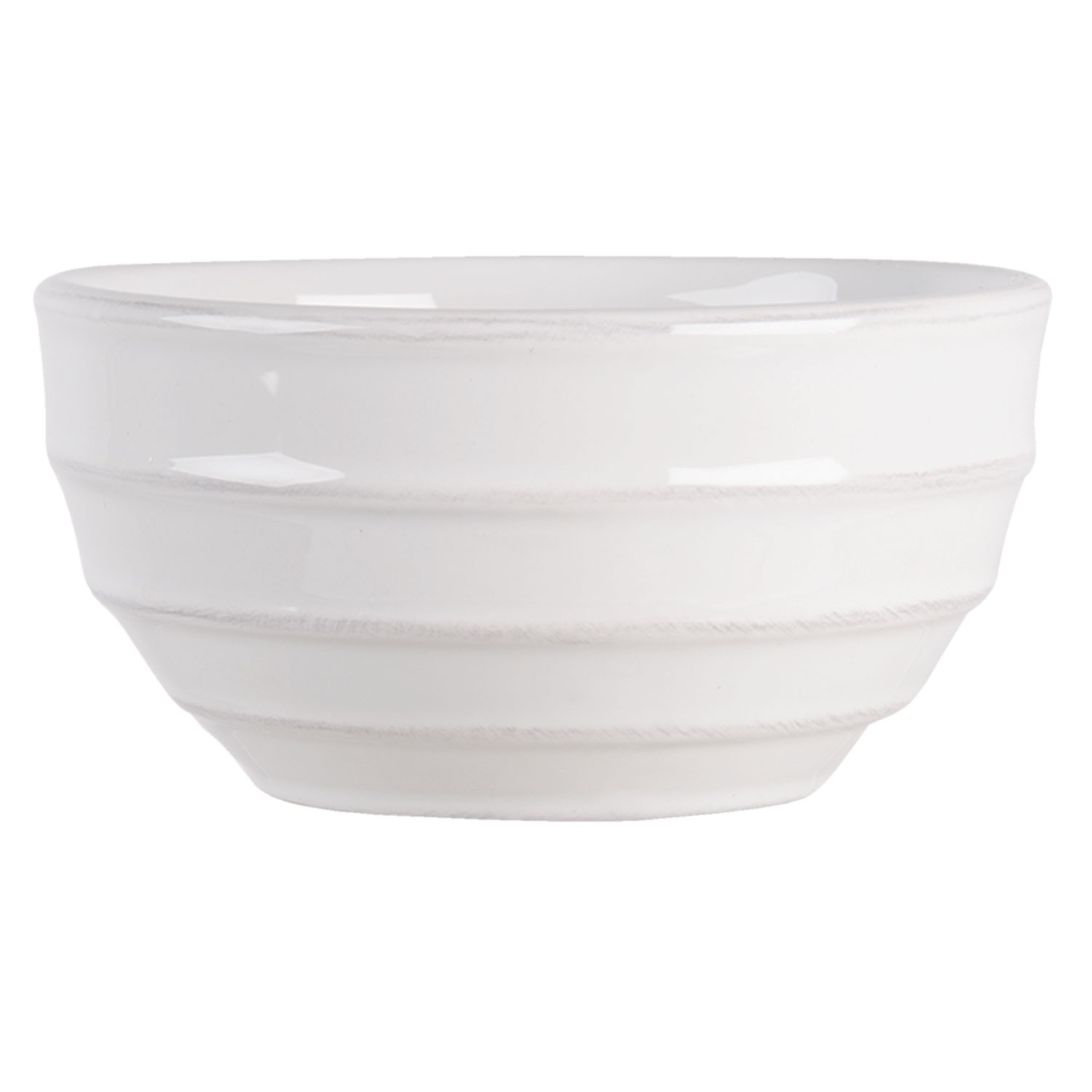 Bílá vroubkovaná miska Romantic Intense - Ø 14*7 cm