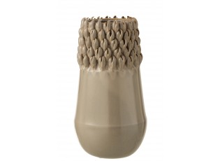 Béžovo-šedá keramická váza Ibiza - Ø 16*31cm