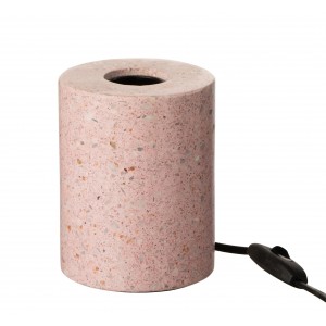 Růžová stolní lampa Terrazzo - Ø 10*13 cm/E27