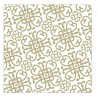 Bílo-zlaté papírové ubrousky Ornament - 33*33 cm (20ks)