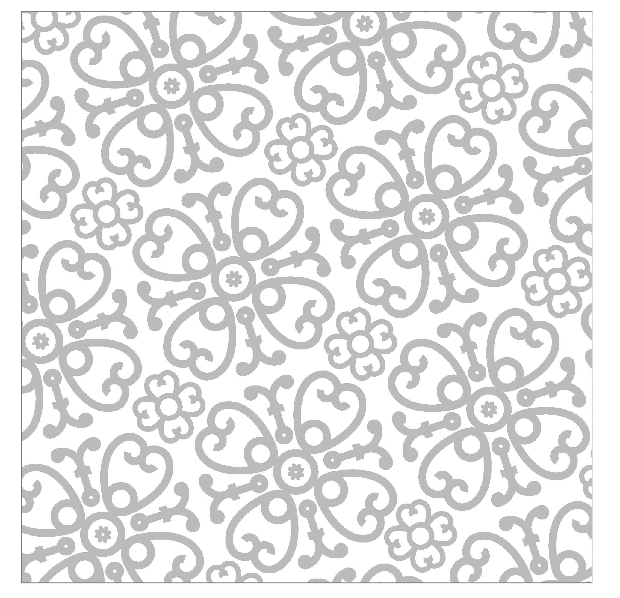 Bílo-stříbrné papírové ubrousky Ornament - 33*33 cm (20ks) J-Line by Jolipa