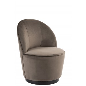 Sametové taupe klubové křeslo Cody - 57*57*73 cm