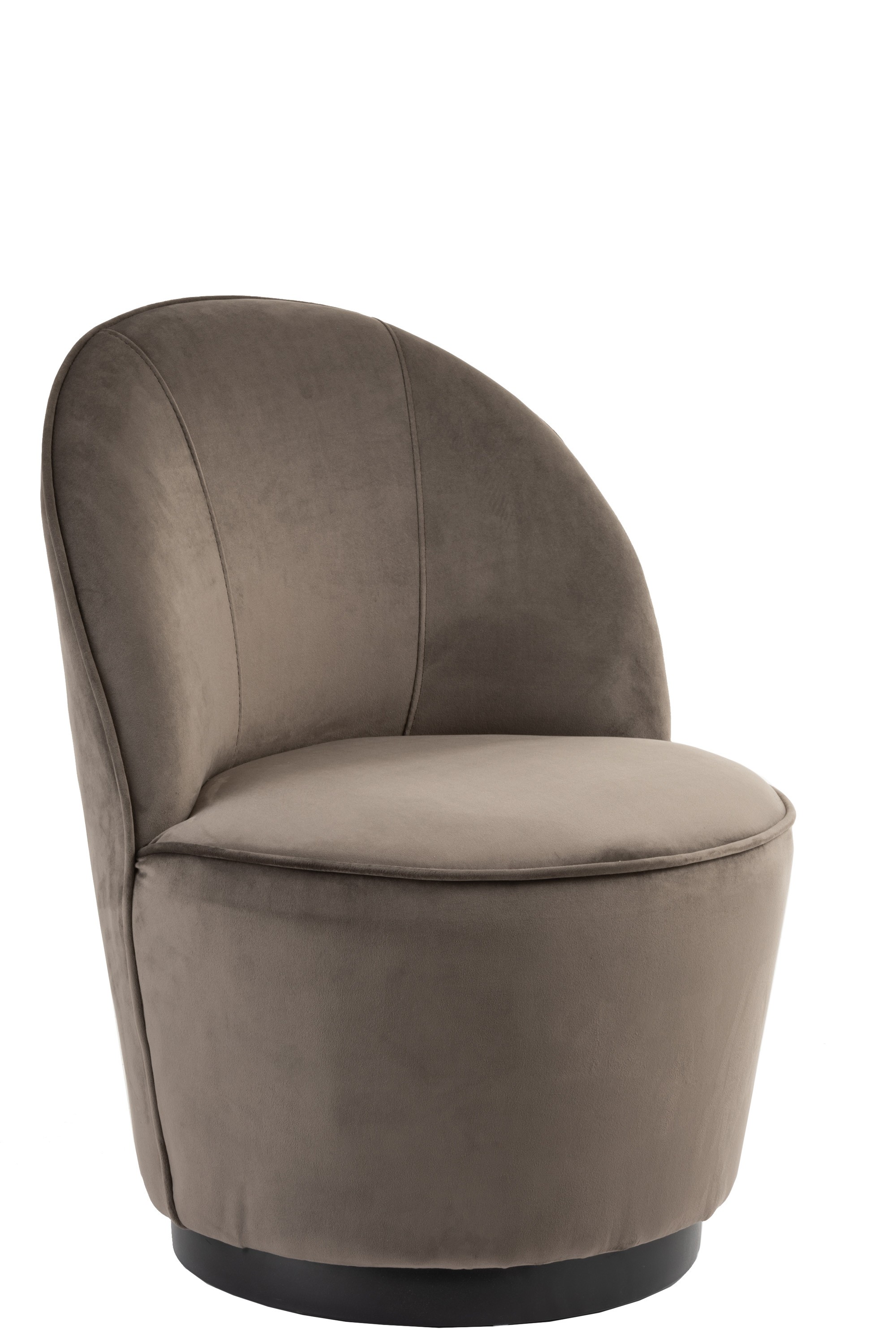 Sametové taupe klubové křeslo Cody - 57*57*73 cm