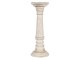 Bílý svícen se zlatou a hnědou patinou - Ø 10*30 cm Clayre & Eef