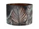 Tmavé sametové stínidlo Brisa s motivem palmových listů - Ø 34*24 cm