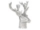 Stříbrný svícen hlava jelena s patinou - 22*21*24 cm