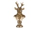 Zlatá bysta jelena v obleku - 9*8*17 cm