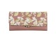 Růžová peněženka s květy Estar- 19*9 cm