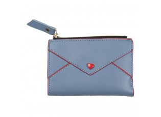 Modrá peněženka Psaníčko - 12*9 cm