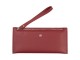 Červená koženková peněženka Aida s poutkem - 21*10 cm
