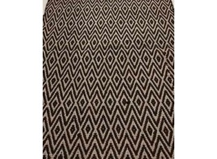 Přírodní jutový koberec s černým Diamond vzorem - 120*180cm