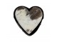 Sada 4ks kožených podtácků ve tvaru srdce Heart black - 13*13*3 cm