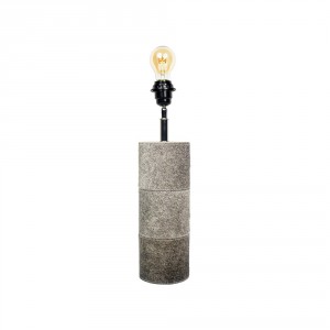 Základna k lampě s dekórem z hovězí kůže Grey - 13,5*13,5*45cm