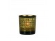 Hnědo černý skleněný svícen Croco na čajovou svíčku S - 7,3*7,3*8cm