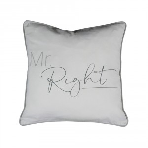 Šedý polštář Mr.Right - 45*10*45cm
