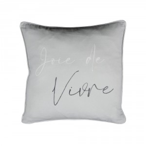 Šedý polštář Joie de Vivre - 45*45 cm