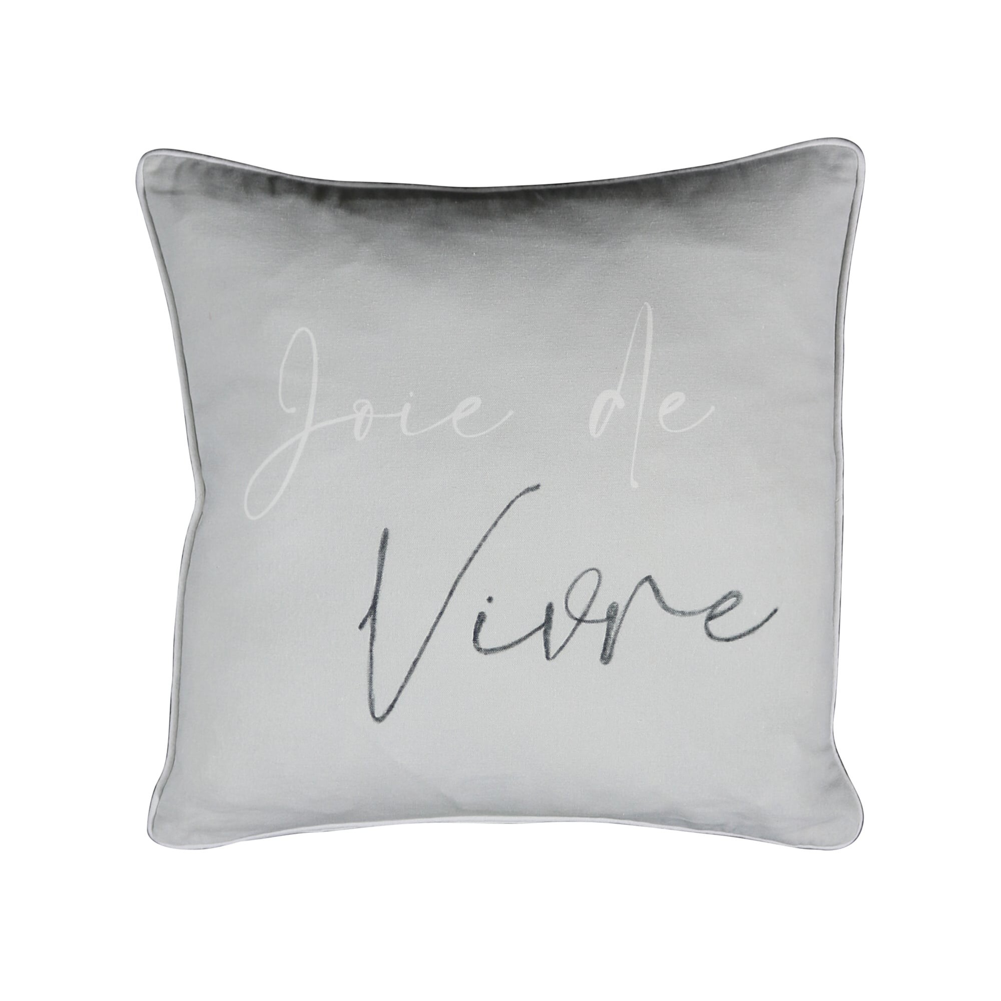 Šedý polštář Joie de Vivre - 45*45 cm Mars & More