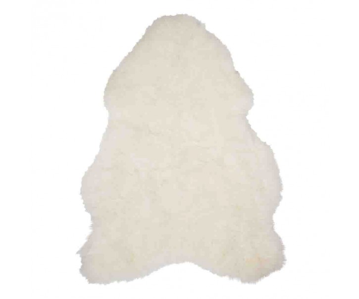 Bílá kožešina z ovčí kůže - 90*60*5 cm