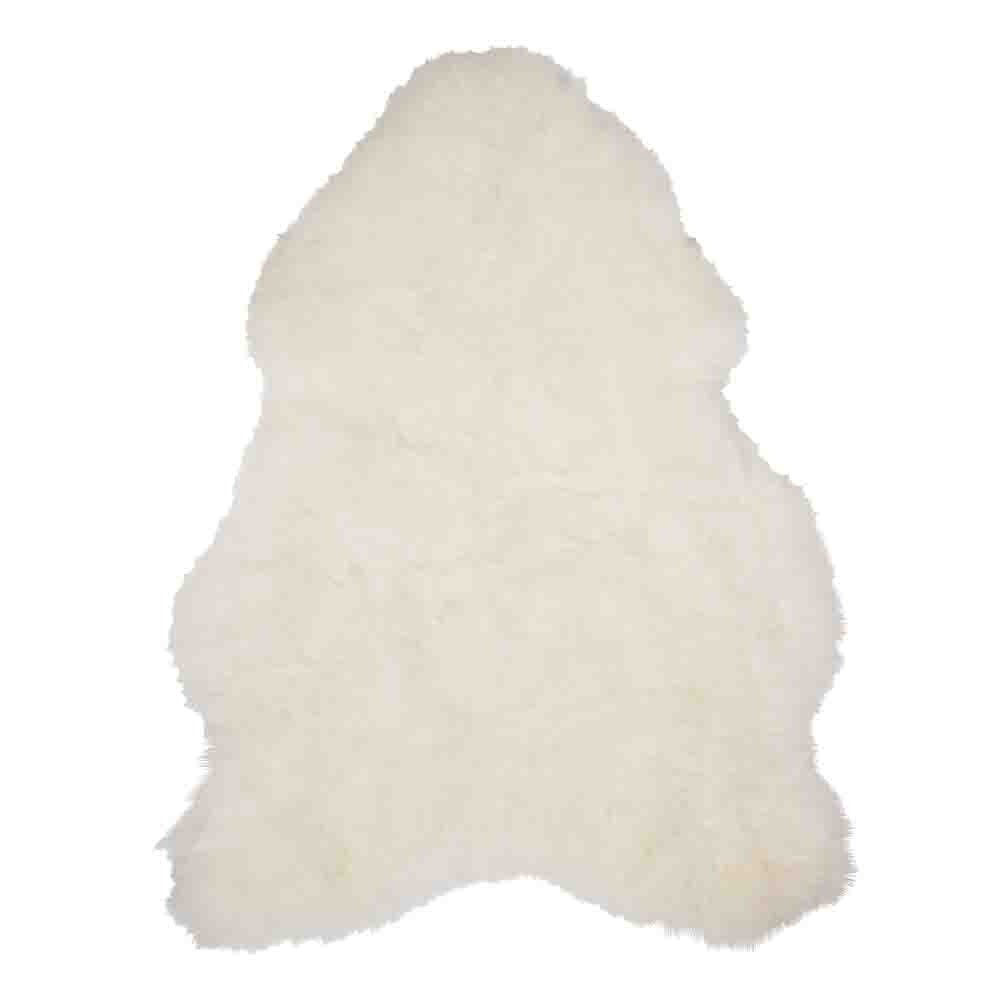 Bílá kožešina z ovčí kůže - 90*60*5 cm ESSVW90