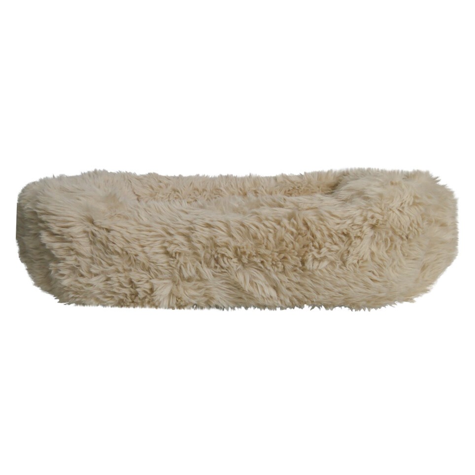 Béžový chlupatý pelíšek pro pejska nebo kočičku Bear beige - 55*42*15cm