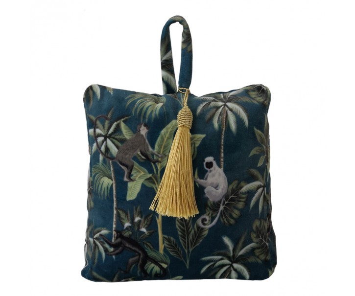 Dveřní sametová zarážka Jungle s motivem džungle - 17*10*18cm