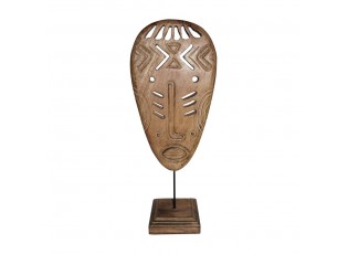Dekorativní maska vyřezávaná z mangového dřeva - 48cm