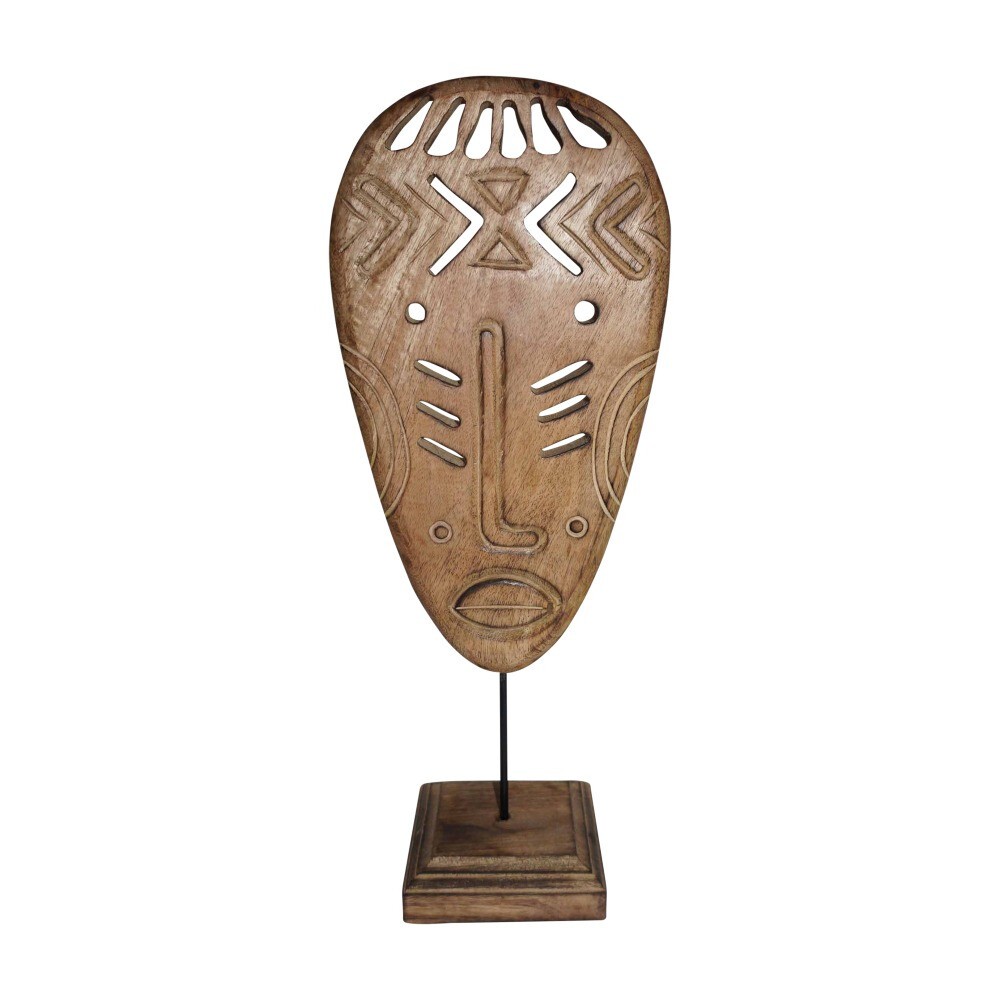 Dekorativní maska vyřezávaná z mangového dřeva - 48cm Mars & More