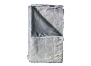 Světle šedý chlupatý hotelový běhoun na postel Tiara - 240*100*3cm