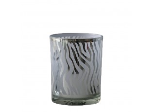 Stříbrný svícen Zebras s motivem zebry - 7*7*8cm
