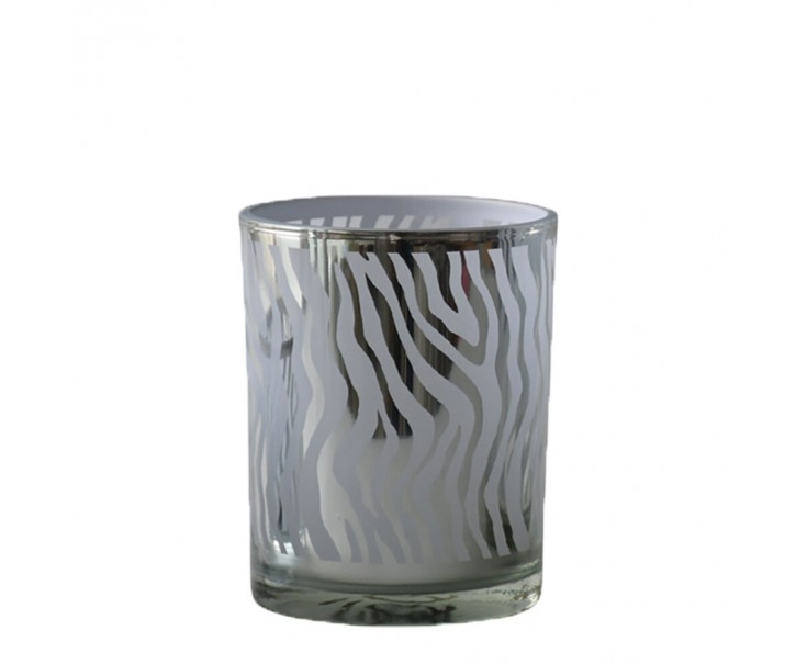 Stříbrný svícen Zebras s motivem zebry - 7*7*8cm