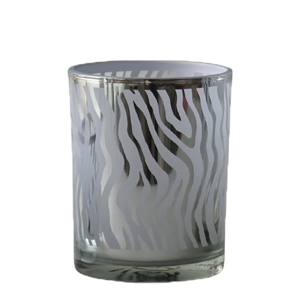 Stříbrný svícen Zebras s motivem zebry - 10*10*12,5cm