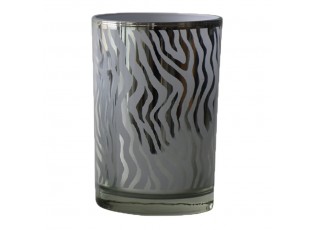 Stříbrný svícen Zebras s motivem zebry - 12*12*18cm
