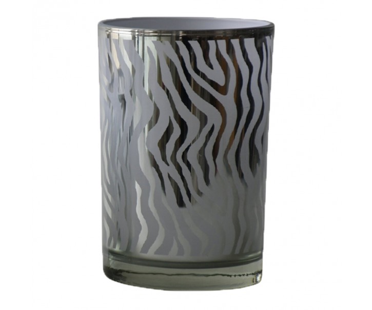Stříbrný svícen Zebras s motivem zebry - 12*12*18cm