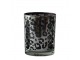Stříbrný skleněný svícen Leo s motivem leoparda - 10*10*12,5cm