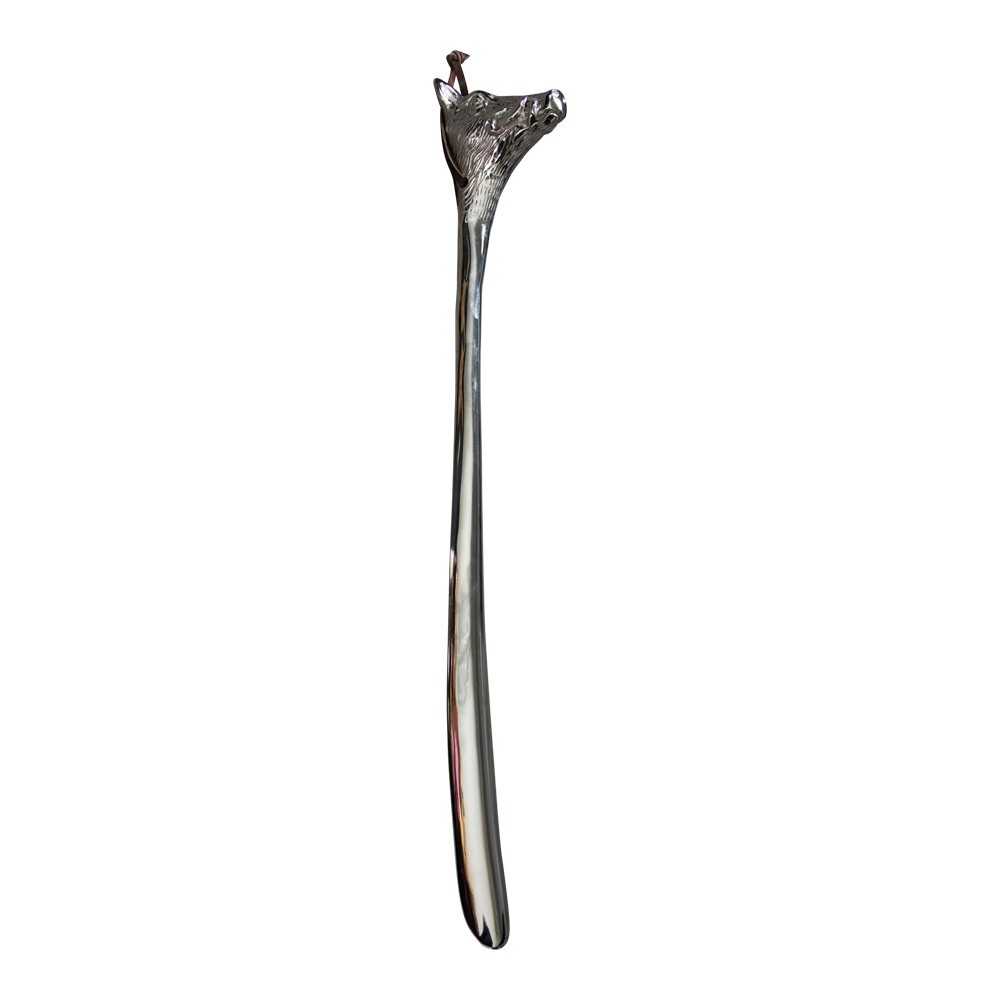 Obouvací lžíce s hlavou divokého prasete - 52*5*1cm