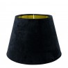 Černé sametové stínidlo Dia 30cm - 20* 30* h21cm Barva: černáMateriál: plast, kov, sametHmotnost: 0,26 kg
