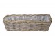Závěsný ratanový balkonový květináč antik šedá - 60cm Van der Leeden