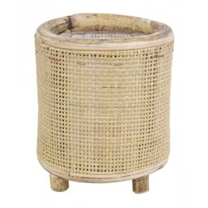 Kulatý bambusový květináč na nožičkách Bamboo - Ø17*18 cm