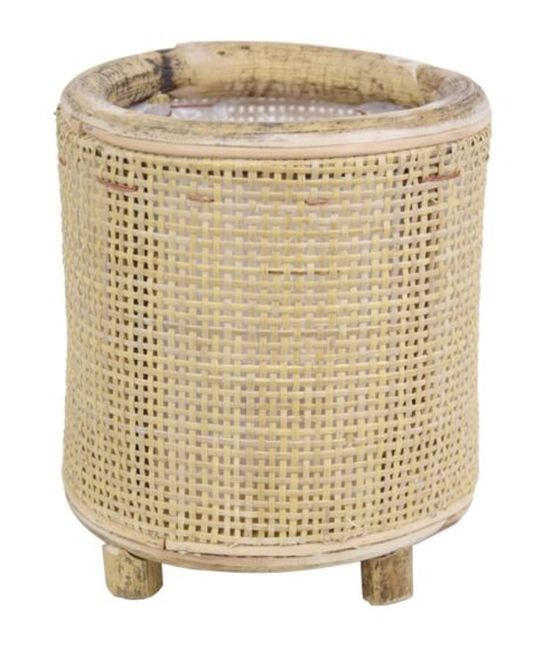 Kulatý bambusový květináč na nožičkách Bamboo - Ø17*18 cm