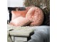 Růžový kulatý sametový polštář Rosa - Ø 40cm