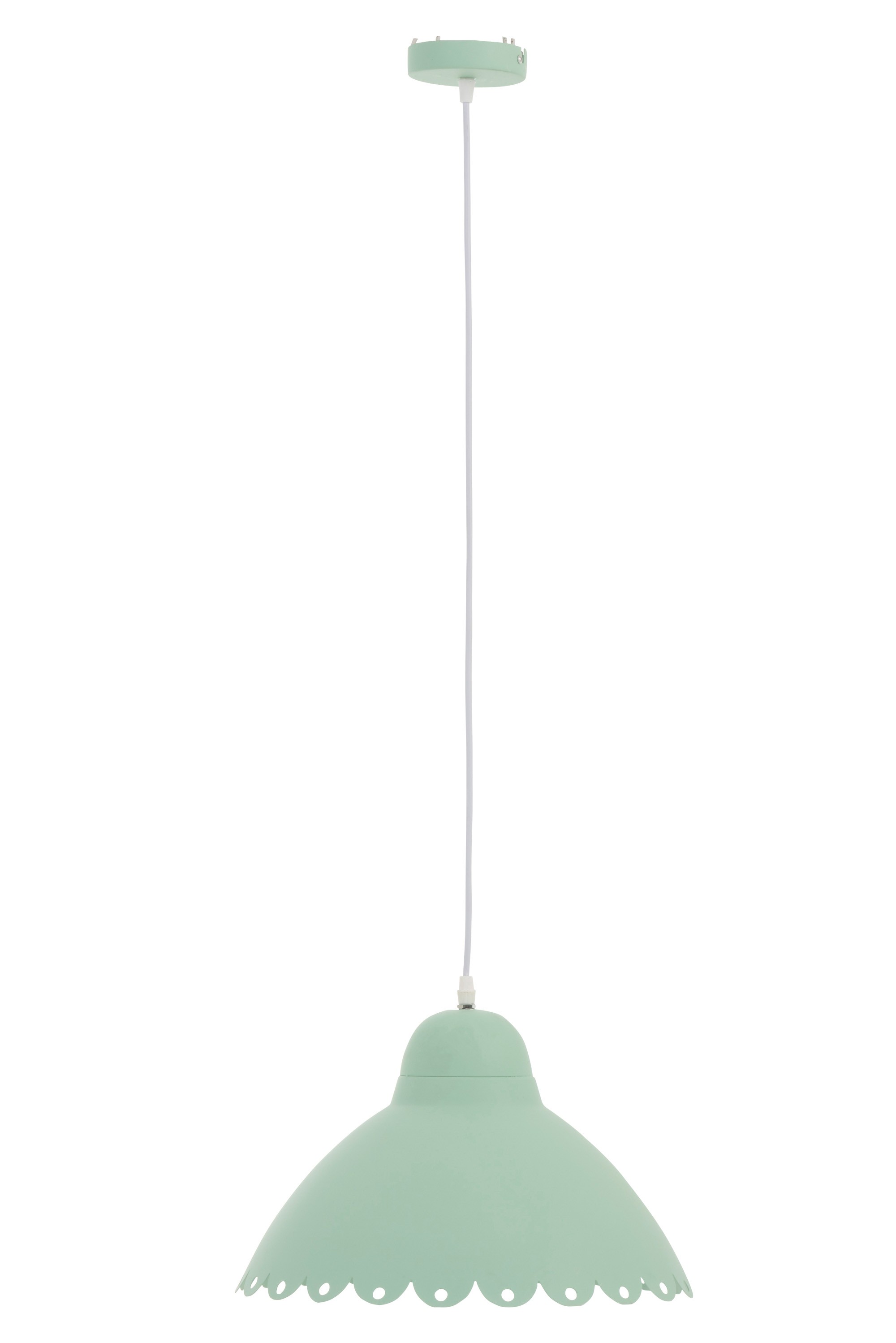 Pastelově zelené závěsné kovové světlo Candy - Ø 36*26 cm