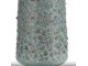 Tyrkysovo - šedá terakotová váza Relief - Ø 9*33 cm