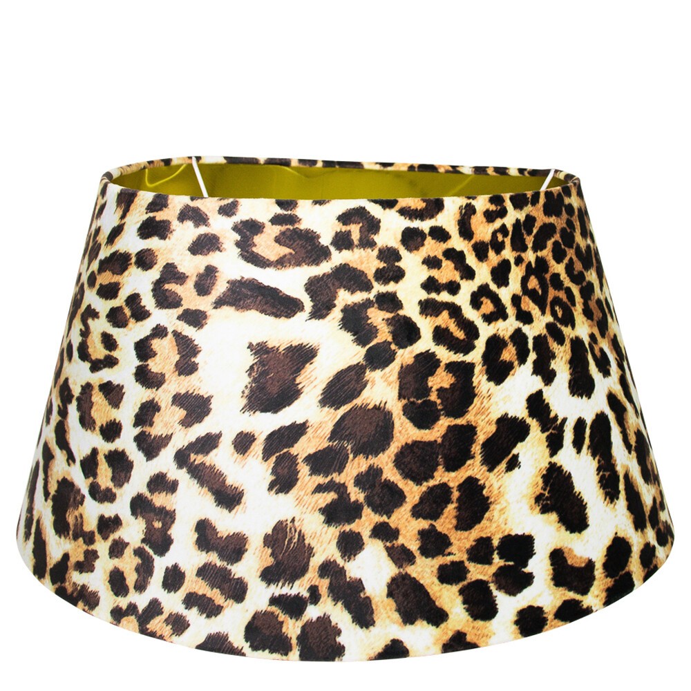 Sametové stínidlo s motivem leopardí kůže - 33*45*h25cm