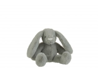 Plyšový zeleno šedý malý králíček  - 23*20*17 cm
