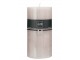 Válcová béžovo šedá svíčka XL - 10*10*20 cm