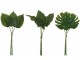 3 ks svazku zelených umělých listů květin - 1*1*30 cm