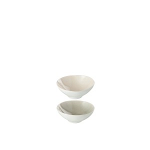 2 ks béžové misky Apero Taupe s popraskáním - 12*12*4,8 cm